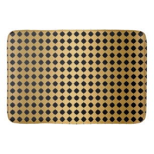 BLACK GOLD  HEXAGON PATTERN BATH MAT