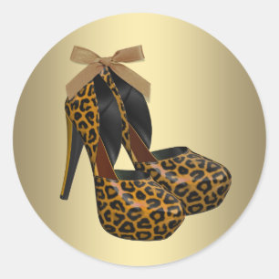 Black Gold High Heel Shoe Stickers