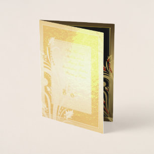 Black Gold Holly Foil Christian Christmas Cards