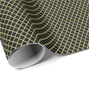 Black Gold Honeycomb Wrapping Paper