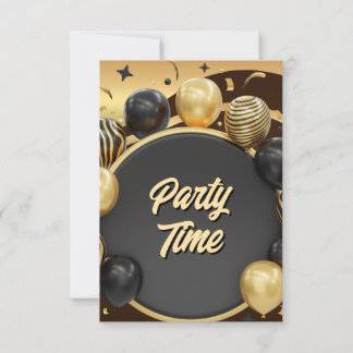 Black & Gold  Invitation