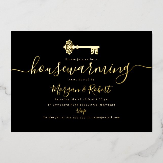 Black Gold Key Housewarming Party  (Front)