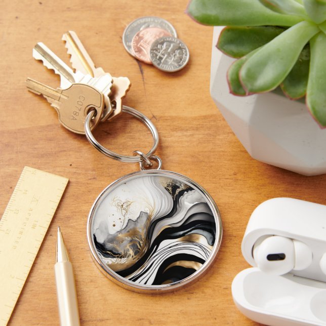 Black Gold Key Ring (Desk)