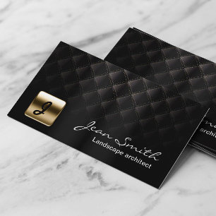 Black & Gold Landscape Architect Business Card