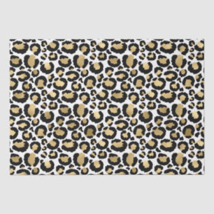 Black Gold Leopard Print  Tissue Paper