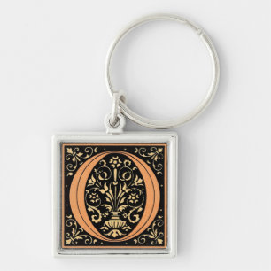 Black & Gold Letter ‘O’ Key Ring