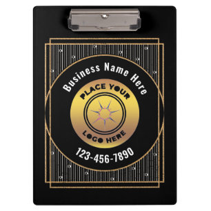 Black Gold Logo Office Business Personalise  Clipboard