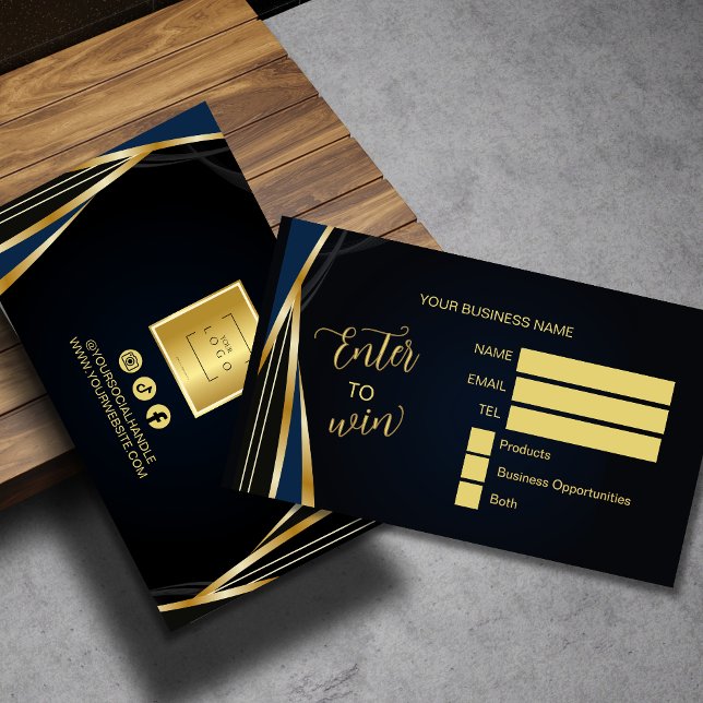 Black gold Logo Raffle Enter to Win Ticket (Creator Uploaded)
