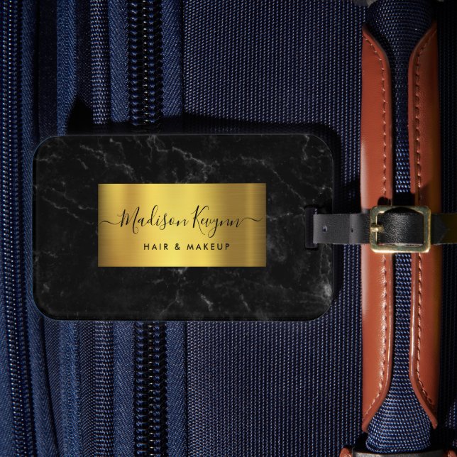 Black Gold  Luggage Tag (Front Insitu 4)