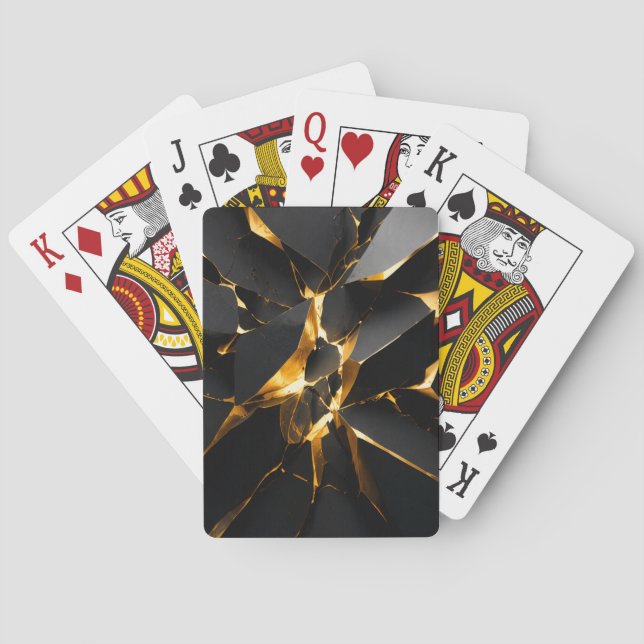 Black Gold Luxe Playing Cards (Back)