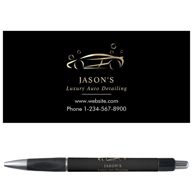 Black & Gold Luxury Auto Detailing Car Cleaning (Black & Gold Luxury Auto Detailing Car Cleaning Pen)