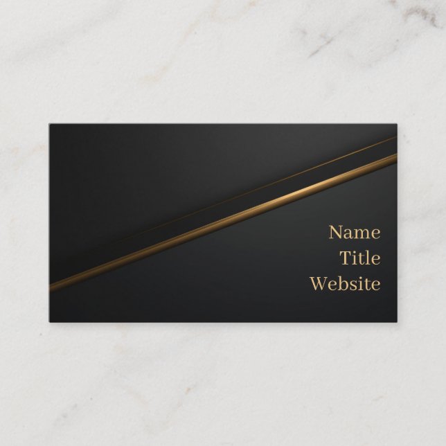 Black Gold Luxury Business Card (Front)
