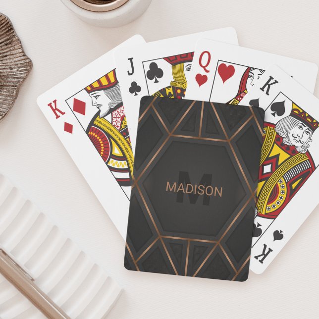 Black Gold Luxury Modern Minimal Abstract  Playing Cards (Creator Uploaded)