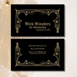 Black Gold Magical Apothecary Candle Business Card