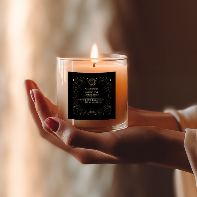 Black Gold Magical Apothecary Candle Label (Creator Uploaded)