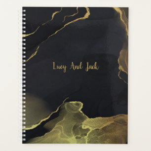 black & Gold Marble 3 Ring Binder Planner