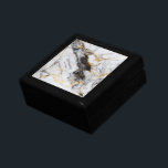 Black Gold Marble Established Personalised Gift Box<br><div class="desc">A striking design of black and grey marble with strands of gold running through.  Easily personalised with your name and established date.  Great keepsake and gift idea for all special holidays.</div>