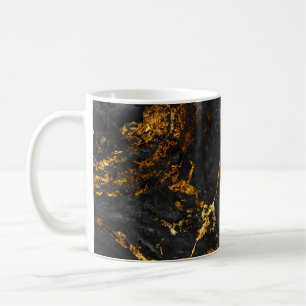 Black Gold Marble, Natural Pattern. Coffee Mug