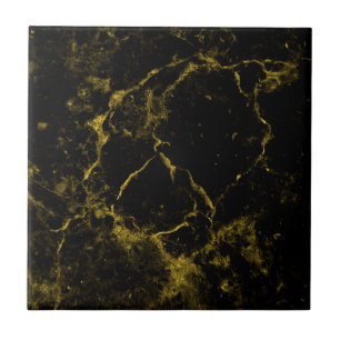 Black gold marble style ceramic tile