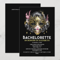 Black gold masquerade face mask elegant ladies