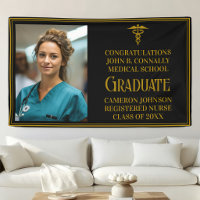 Black Gold Medical School Photo Graduation Party