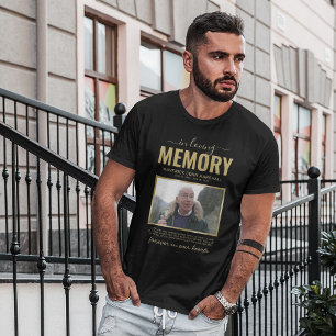 Black & Gold Memorial Photo T-Shirt