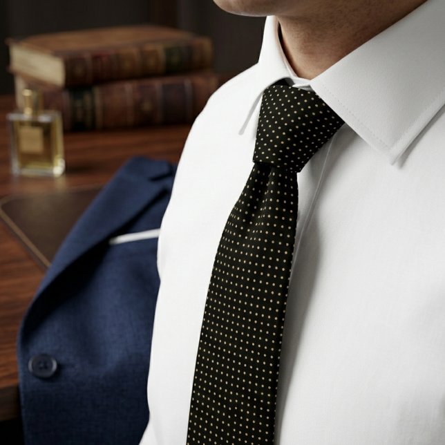 Black & Gold Micro Polka Dot Tie (Creator Uploaded)