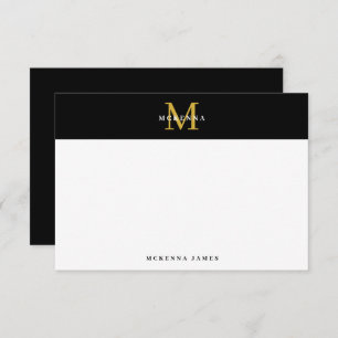 Black Gold Minimal Elegant Simple Classy Modern Card