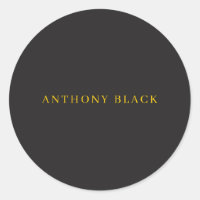 Black & Gold Minimalist Plain Elegant Classical