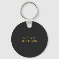 Black & Gold Minimalist Plain Modern Own Name