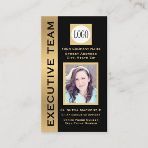 Black Gold Modern Custom Executive Business Card