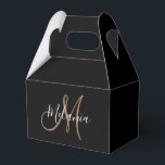 Black Gold Monogram Elegant Stylish Script Name  Favour Box<br><div class="desc">Black Gold Monogram Elegant Stylish Script Name Favour Box
Perfect as Christmas gift!</div>
