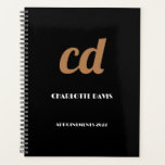 Black gold monogram initials 2025 planner<br><div class="desc">Elevate your organisation game with the sophisticated "Black and Gold Monogram Initials 2025 Planner." This sleek and elegant planner is designed for those who value style and structure, featuring a striking black cover accented with luxurious gold monogram initials. Its timeless design makes it a perfect blend of professionalism and personal...</div>