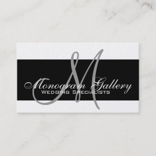 Black Gold Monogram Professional Business Cards
