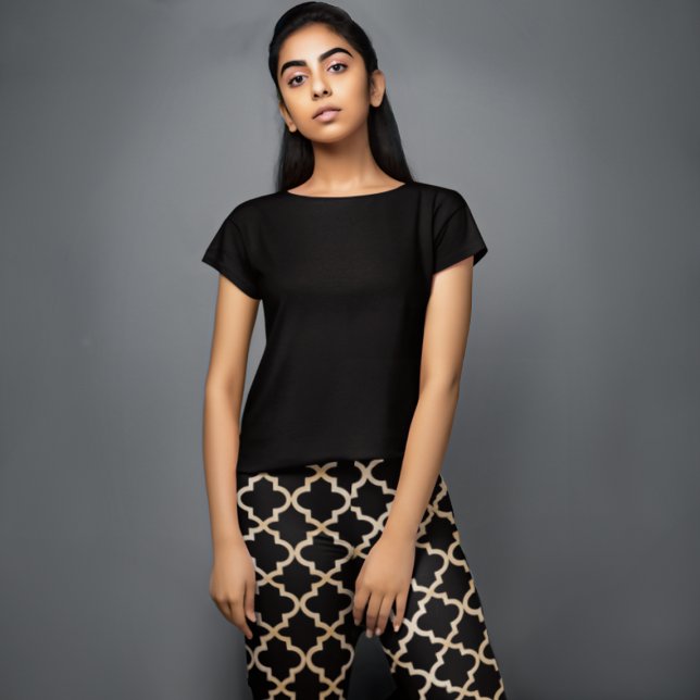 Black & Gold Moroccan Pattern Leggings (Creator Uploaded)