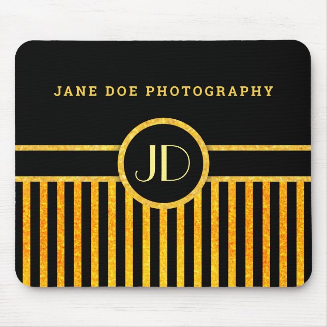 Black & Gold Mouse Pad (Front)