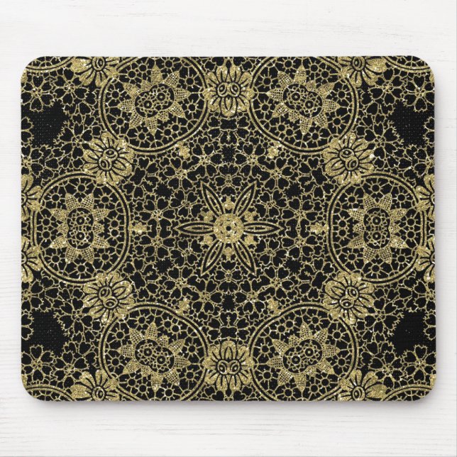 Black Gold Mouse Pad (Front)