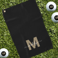 Black Gold Name Monogram