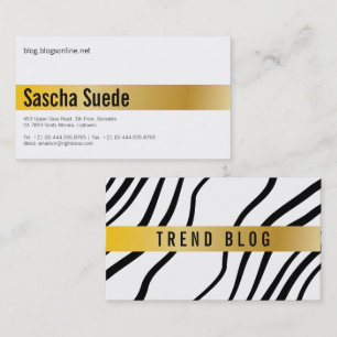Black Gold nature giraffe inspired modern Business Card