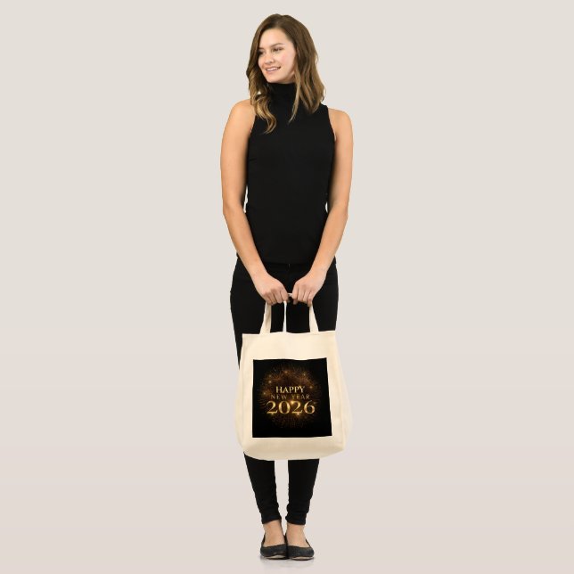 black gold new year tote bag (Front (Model))