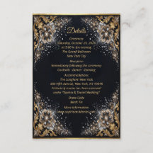 Black Gold Pearl Diamond Bow Luxury Formal