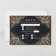Black Gold Pearl Diamond Bow Luxury Formal
