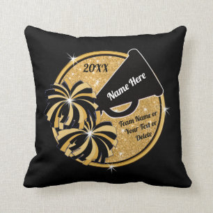 Black Gold Personalised, Cheerleading Senior Gifts Cushion