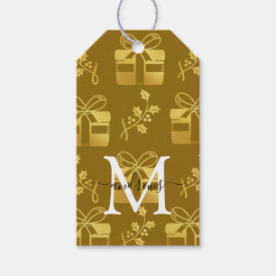 Black Gold Personalised Christmas Gift Tags