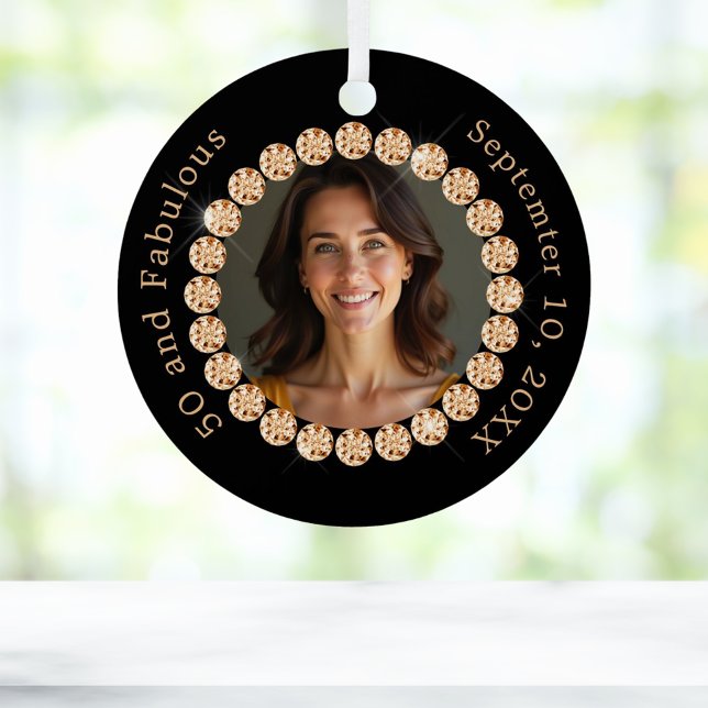 Black gold photo diamonds fabulous birthday metal tree decoration (Creator Uploaded)