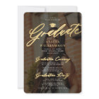 Black gold photo overlay elegant script graduation