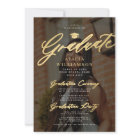 Black gold photo overlay elegant script graduation