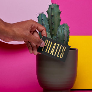 Black & Gold Pilates Business Card