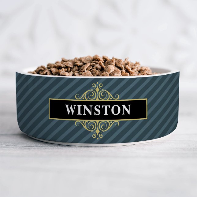 Black Gold Pinstripe Customised Bowl (Creator Uploaded)