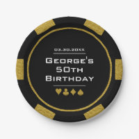 Black Gold Poker Chip Las Vegas Casino Birthday